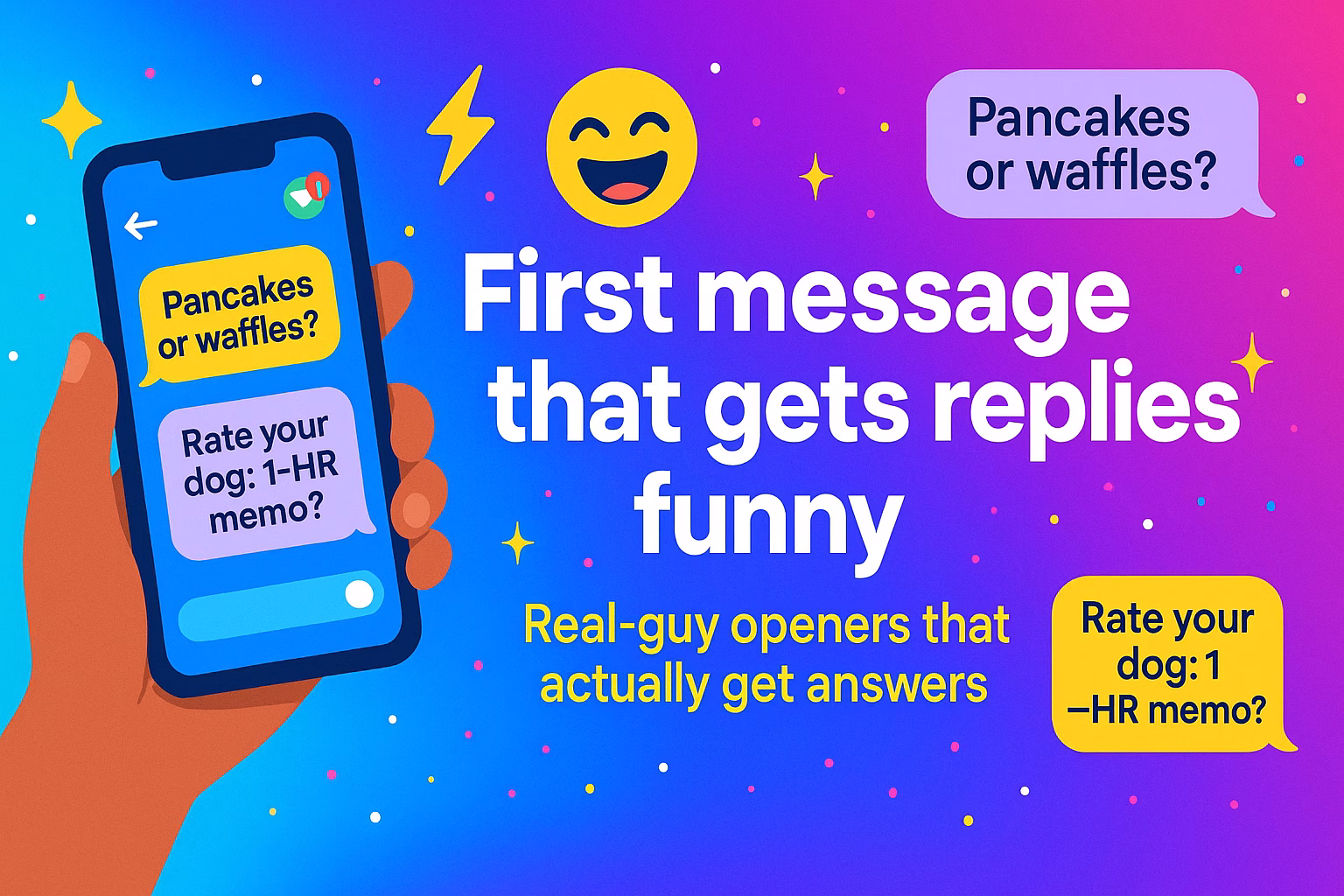 First message that gets replies funny